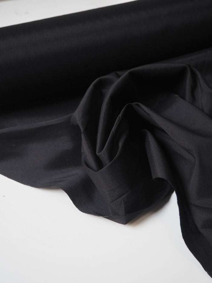 Black Stretch Acetate Satin Lining