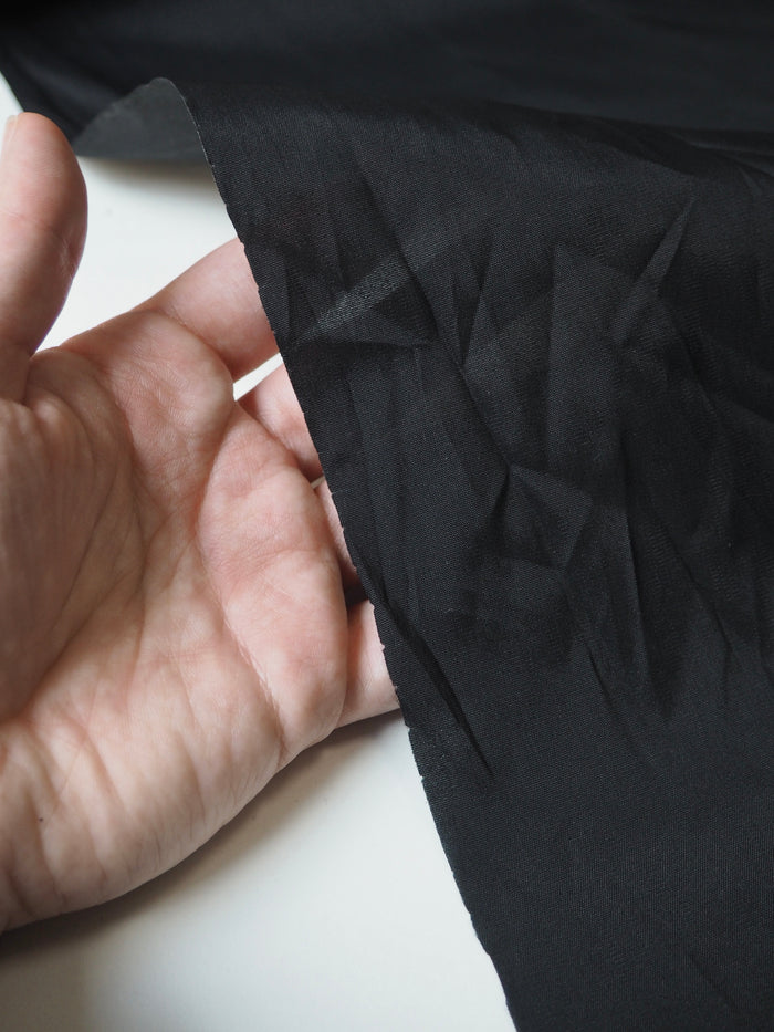 Black Stretch Acetate Satin Lining