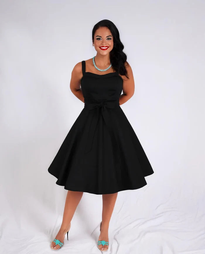 Black Sweetheart Cocktail Dress Full Circle Skirt  XS-3XL
