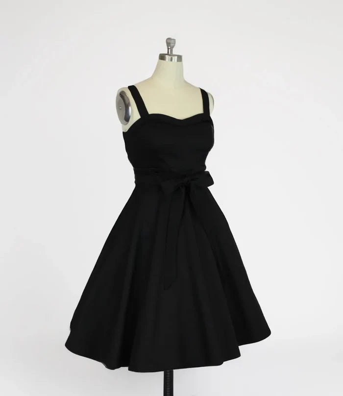 Black Sweetheart Cocktail Dress Full Circle Skirt  XS-3XL