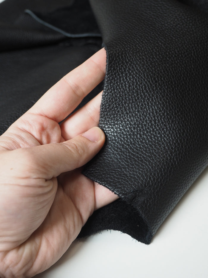 Black Top Grain Calfskin