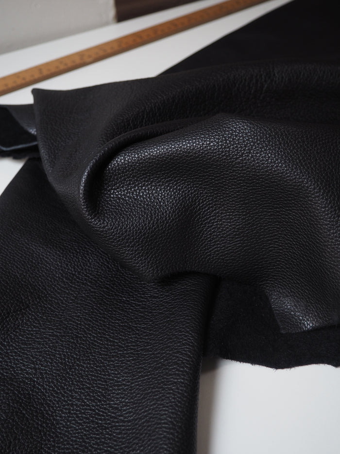 Black Top Grain Calfskin