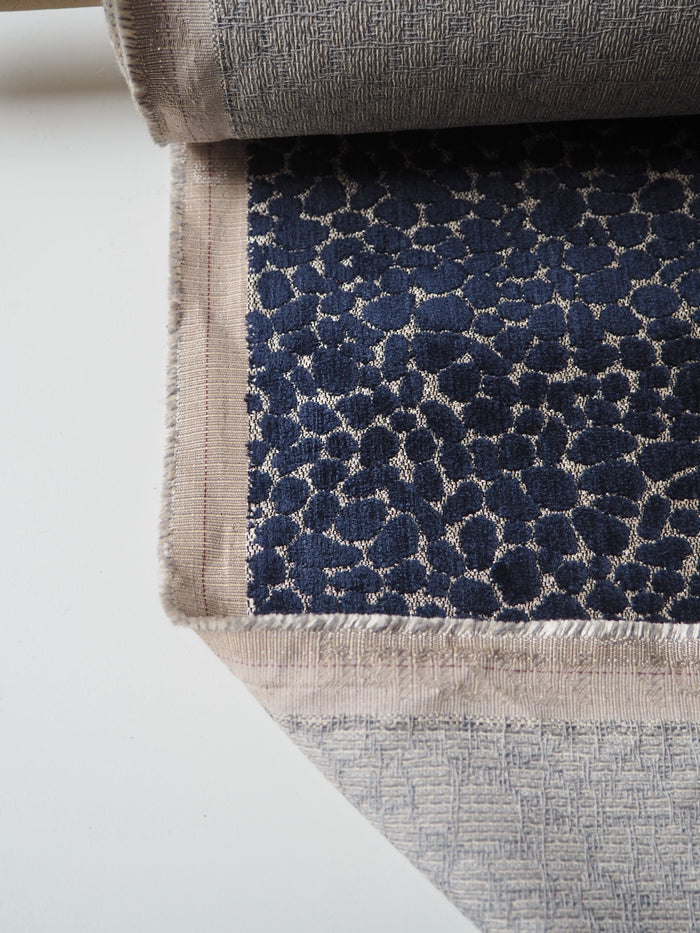 Blue Chenille Dot Furnishing