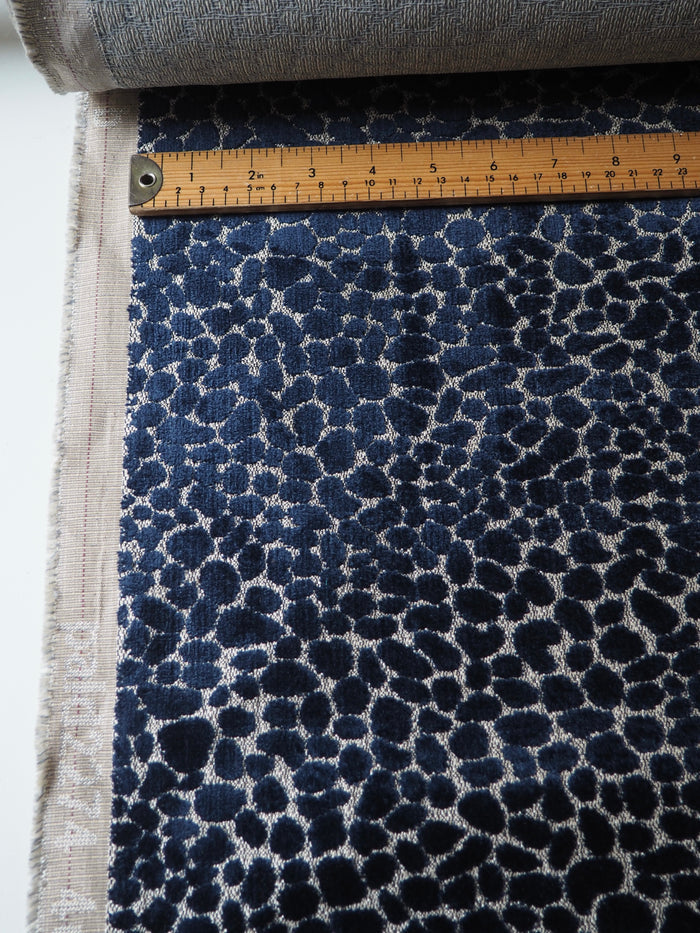 Blue Chenille Dot Furnishing