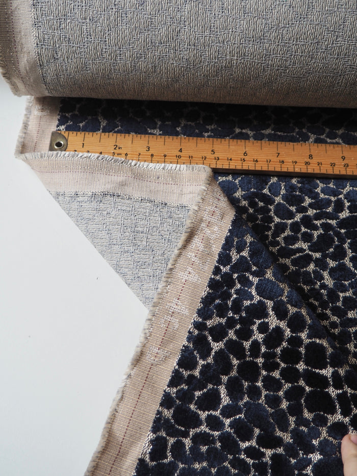 Blue Chenille Dot Furnishing