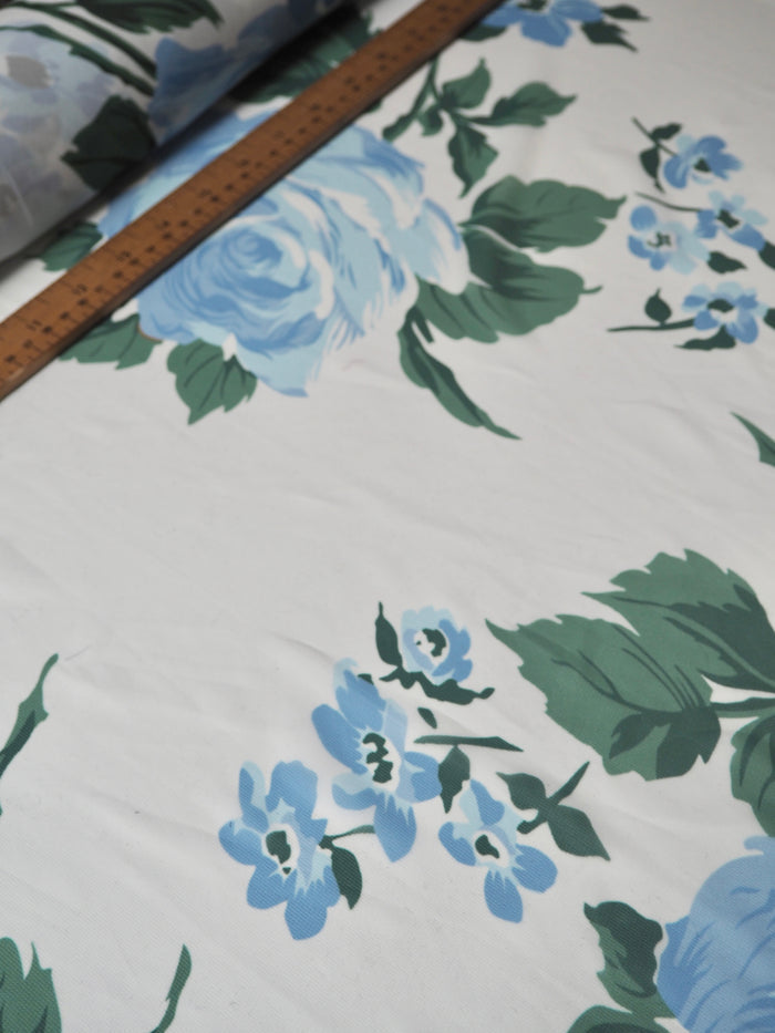 Blue Floral Chiffon