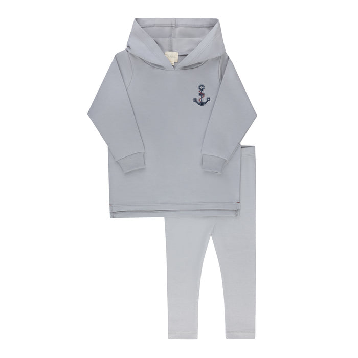 Boys 2 Piece Set – Blue – Cross Stitch