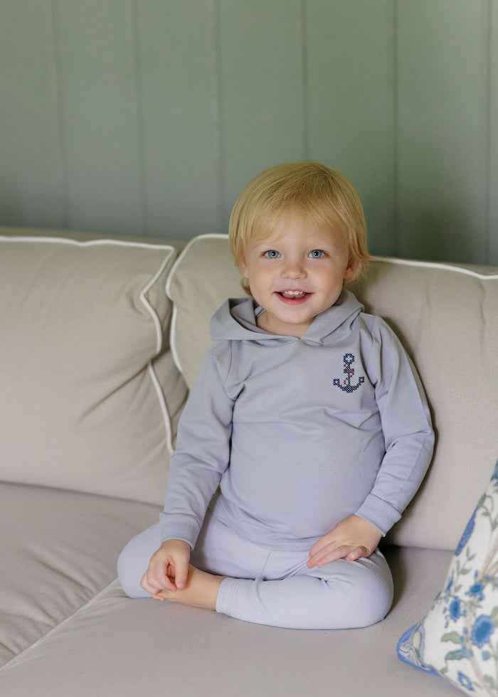 Boys 2 Piece Set – Blue – Cross Stitch