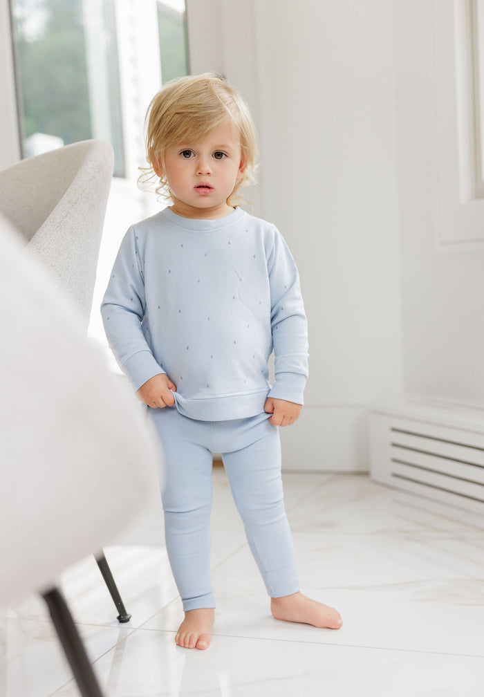 Boys 2 Piece Set – Blue – Vintage Floral