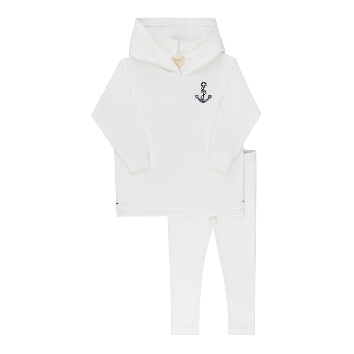 Boys 2 Piece Set – Ivory Boy – Cross Stitch