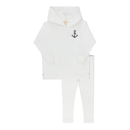 Boys 2 Piece Set – Ivory Boy – Cross Stitch