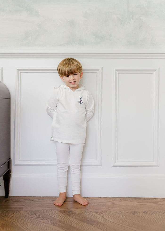 Boys 2 Piece Set – Ivory Boy – Cross Stitch