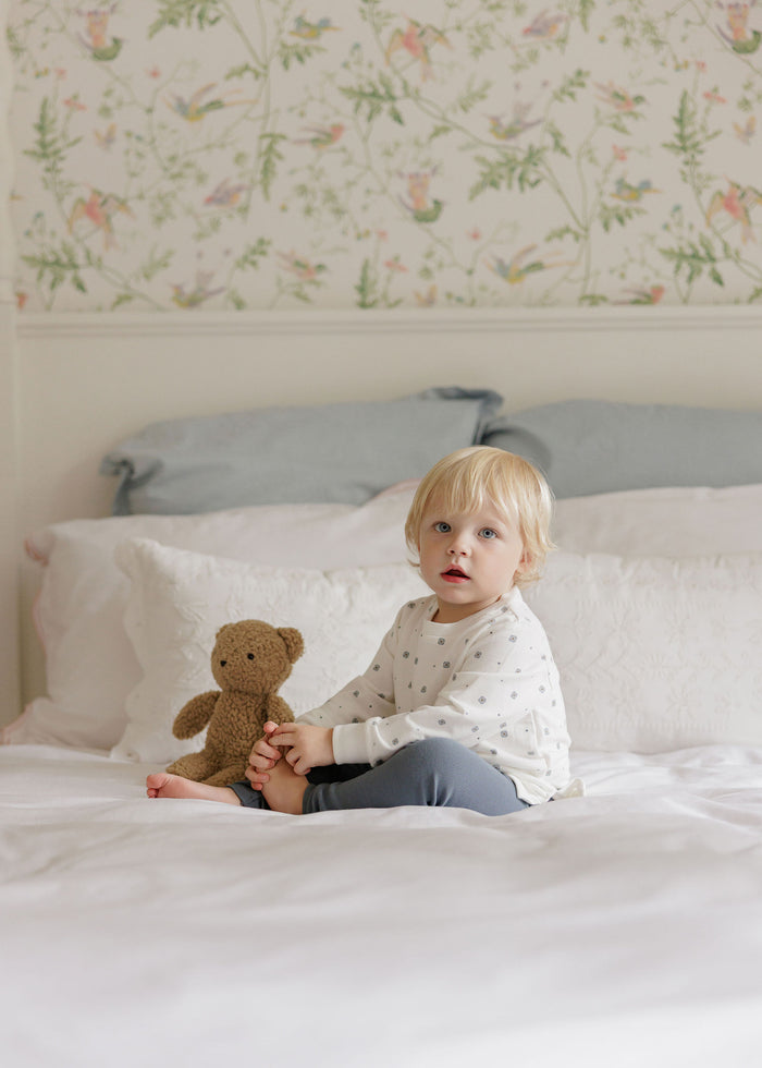 Boys 2 Piece Set – Ivory Boy – Geometric Floral