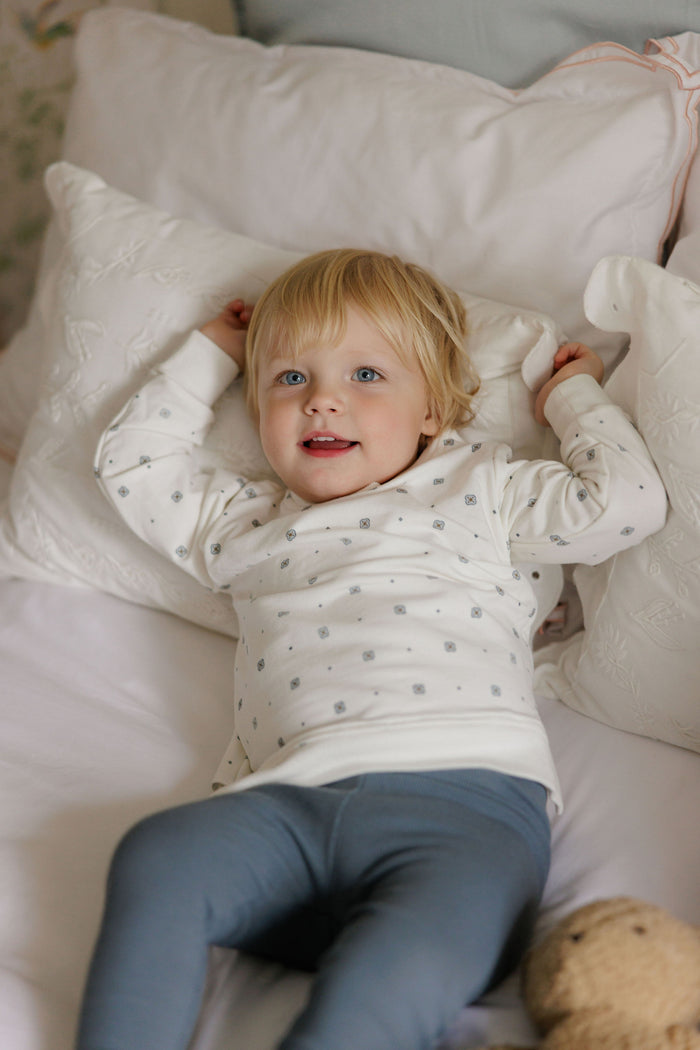 Boys 2 Piece Set – Ivory Boy – Geometric Floral