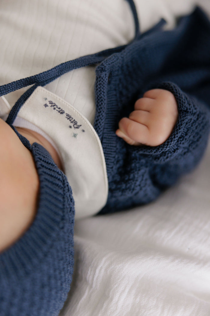 Boys Bodysuit – Blue – Floral Star Knit