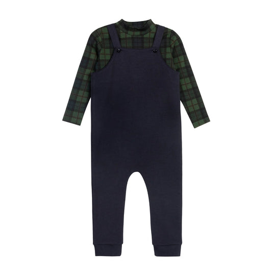 Boys Bodysuit & Overalls – Navy – French Terry Scottish