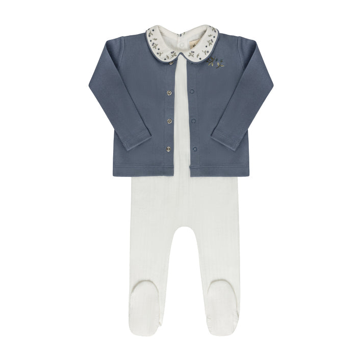 Boys Cardigan – Dark Blue – Embroidered