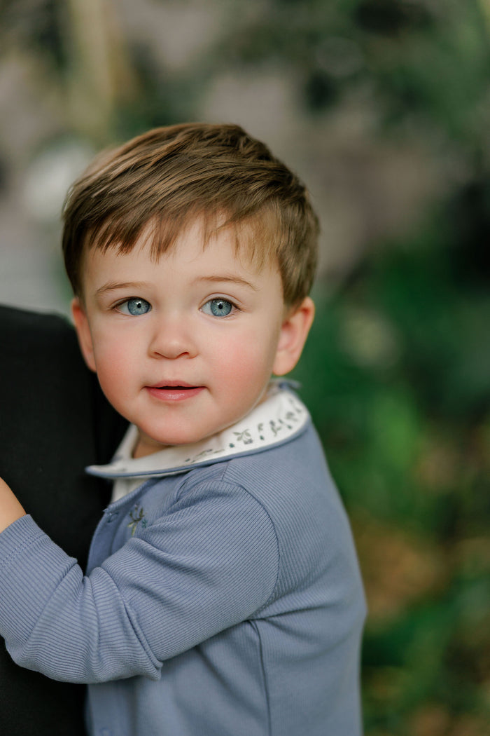 Boys Cardigan – Dark Blue – Embroidered