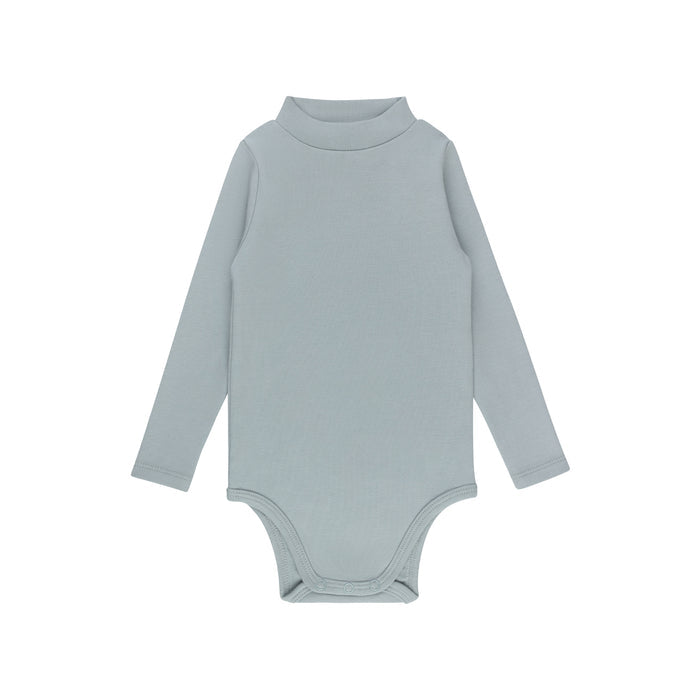 Boys Mockneck Bodysuit & Overall – Blue – Embroidered Bear