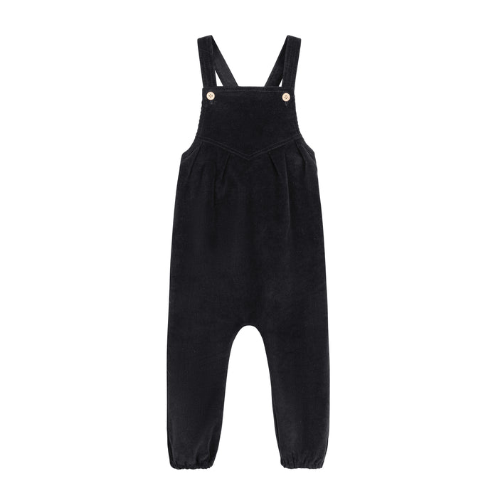 Boys Overalls – Blue – Floral Dot