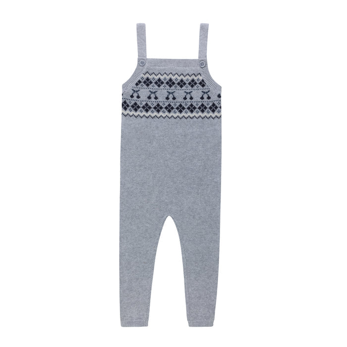 Boys Overalls – Grey / Blue – Fair Isle