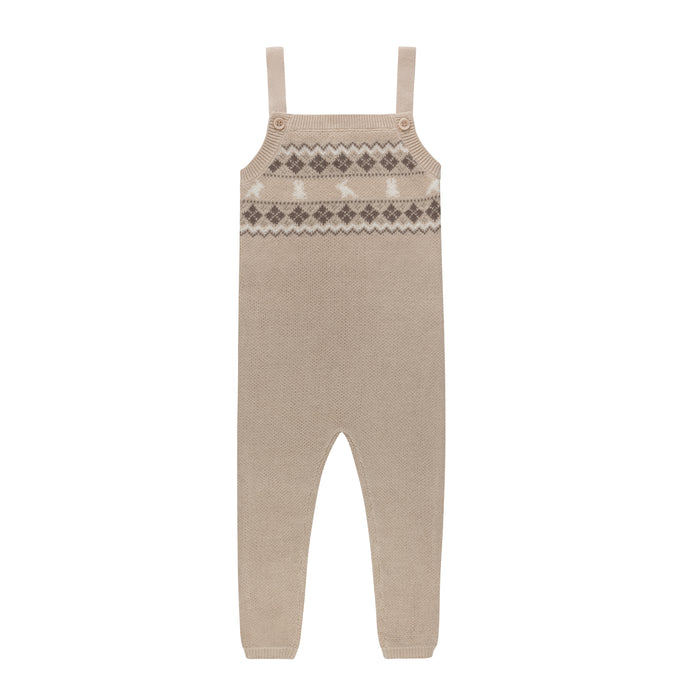 Boys Overalls – Taupe – Fair Isle