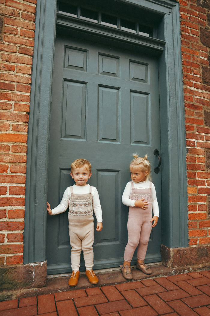 Boys Overalls – Taupe – Fair Isle