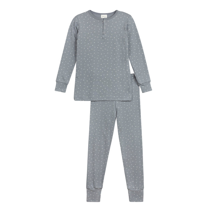 Boys Pajamas – Blue – Floral Leaf