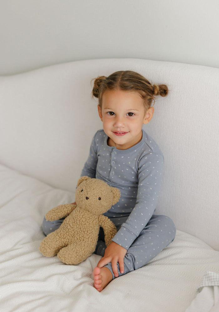 Boys Pajamas – Blue – Floral Leaf