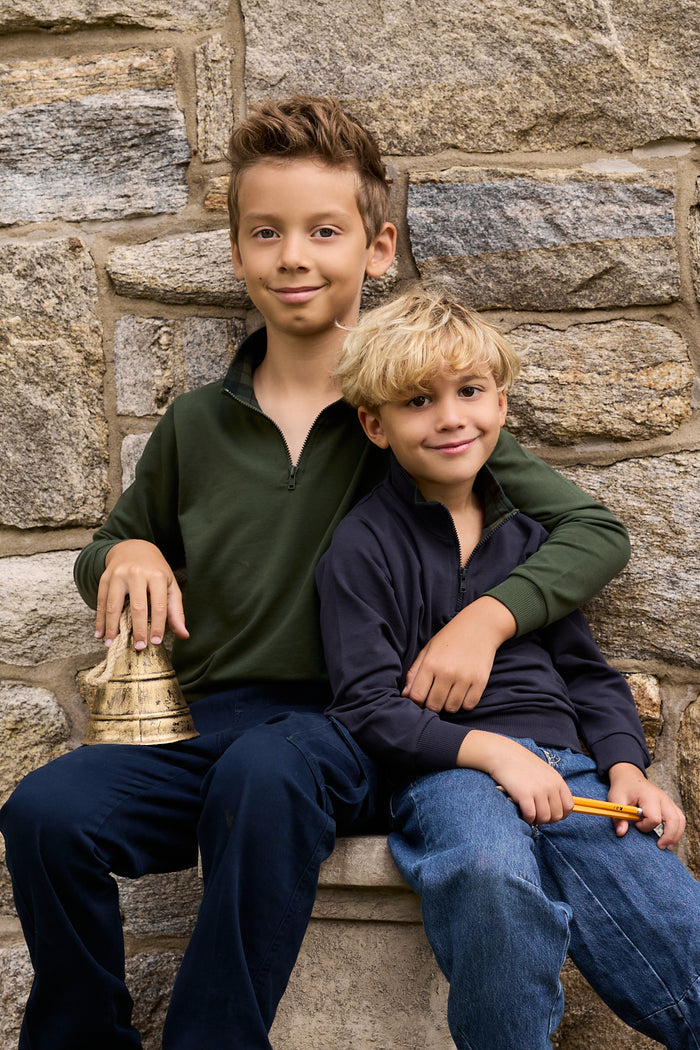 Boys Polo – Navy – French Terry Scottish