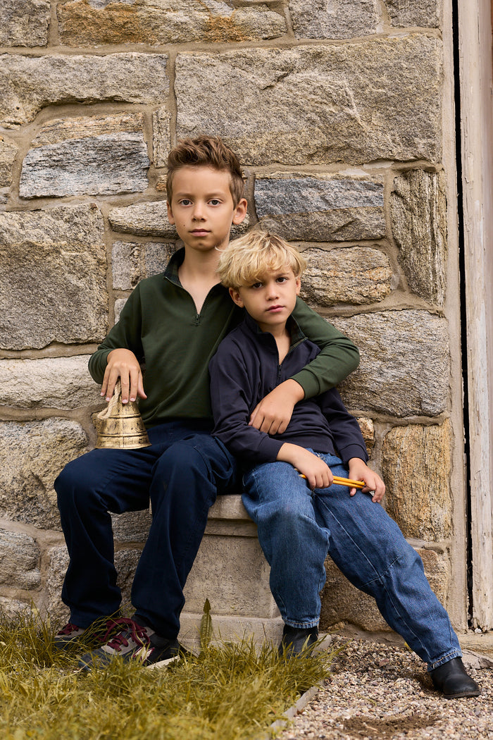 Boys Polo – Navy – French Terry Scottish