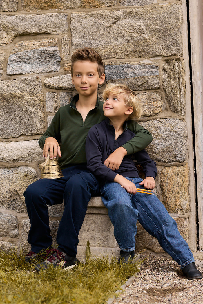Boys Polo – Navy – French Terry Scottish
