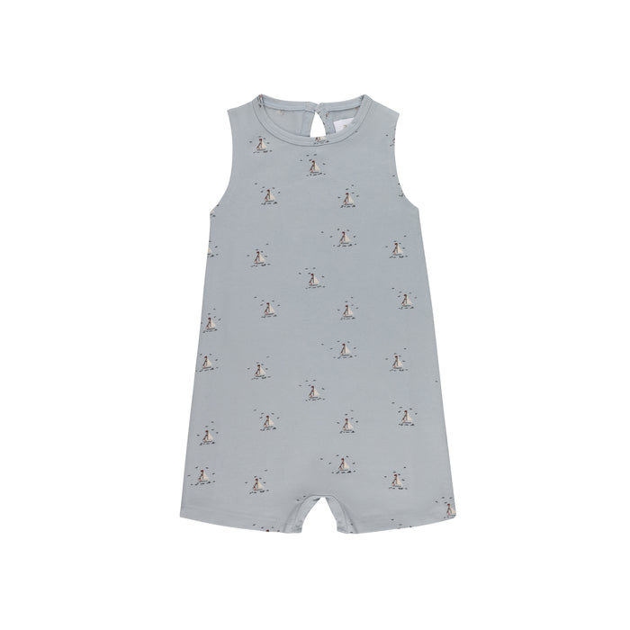 Boys Romper – Blue – Nautical Print