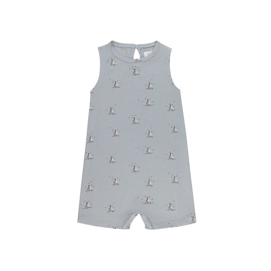 Boys Romper – Blue – Nautical Print