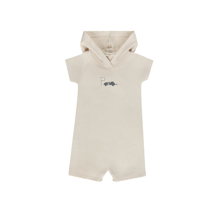 Boys Romper – Tan – Race Car