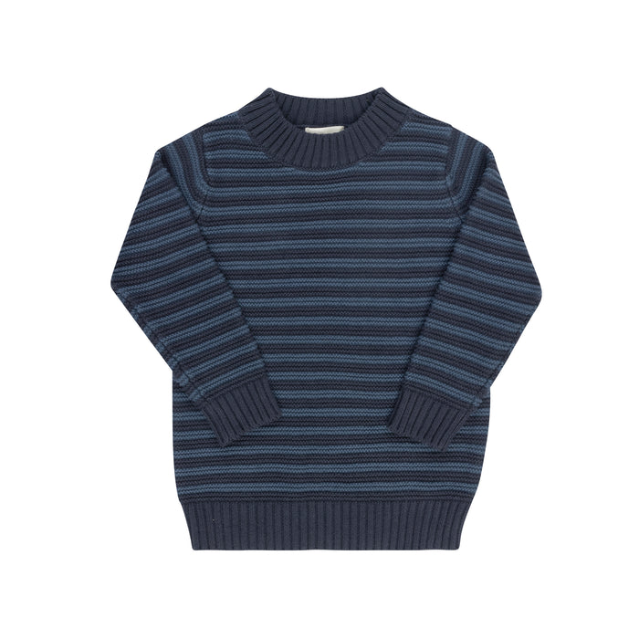 Boys Sweater – Navy – Embroidered Trim