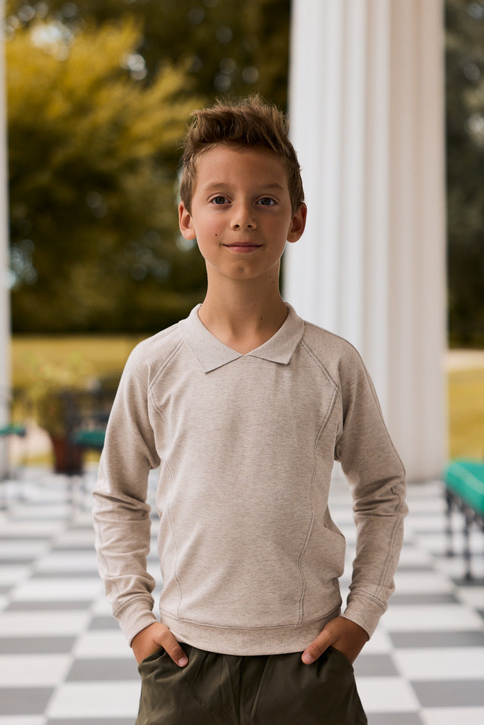 Boys Sweatshirt – Tan – Bird Seam