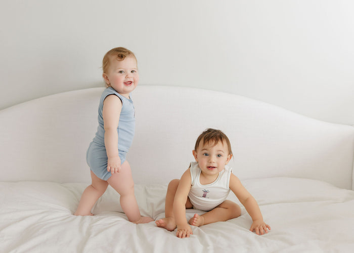Boys Tank and Shorts – Blue – Cross Stitch Lighthouse