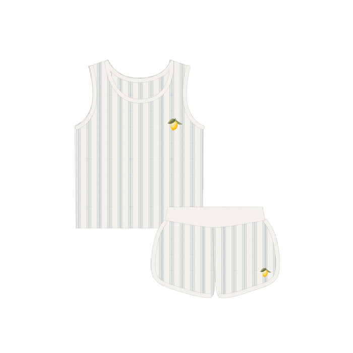 Boys Tank and Shorts – Lemon