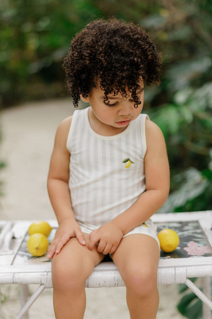 Boys Tank and Shorts – Lemon