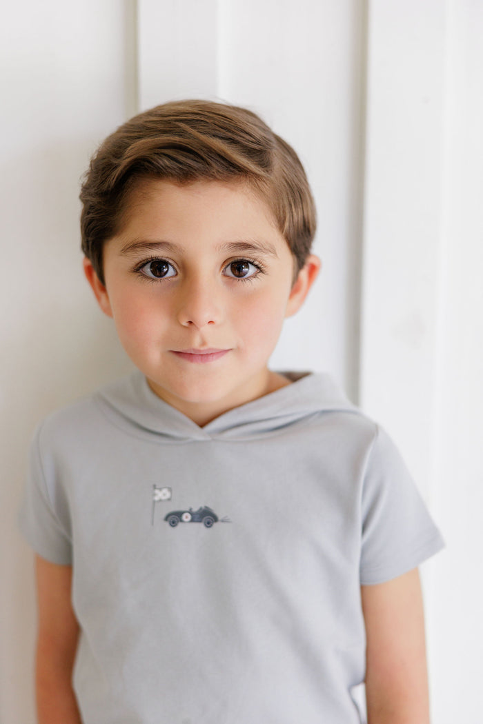 Boys Tee and Shorts – Blue – Race Car