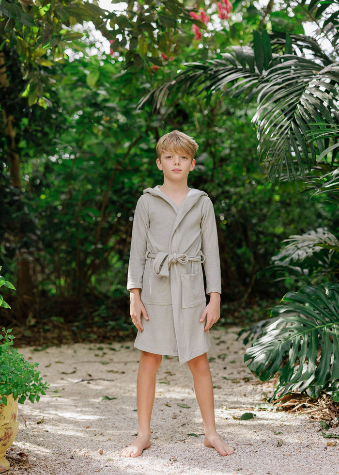 Boys Terry Robe – Sage