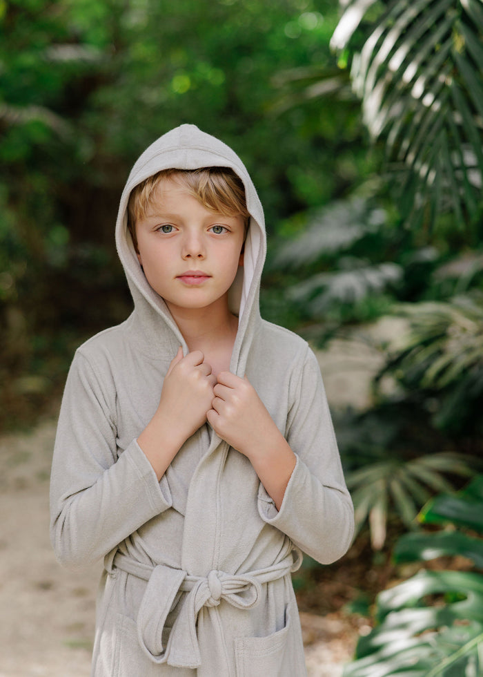 Boys Terry Robe – Sage