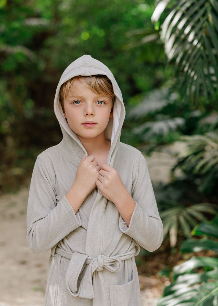 Boys Terry Robe – Sage