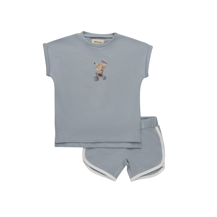 Boys Two-Piece Set – Blue – Playful Mouse