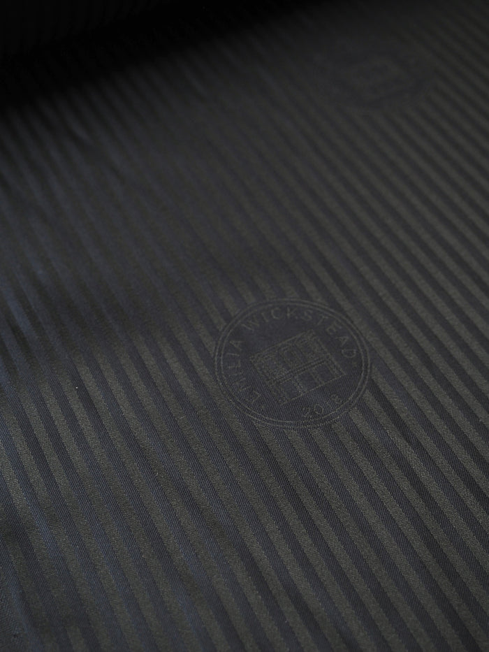 Branded Navy + Black Stripe Viscose Lining