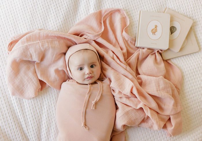 Breathable Muslin Swaddle with Scallop