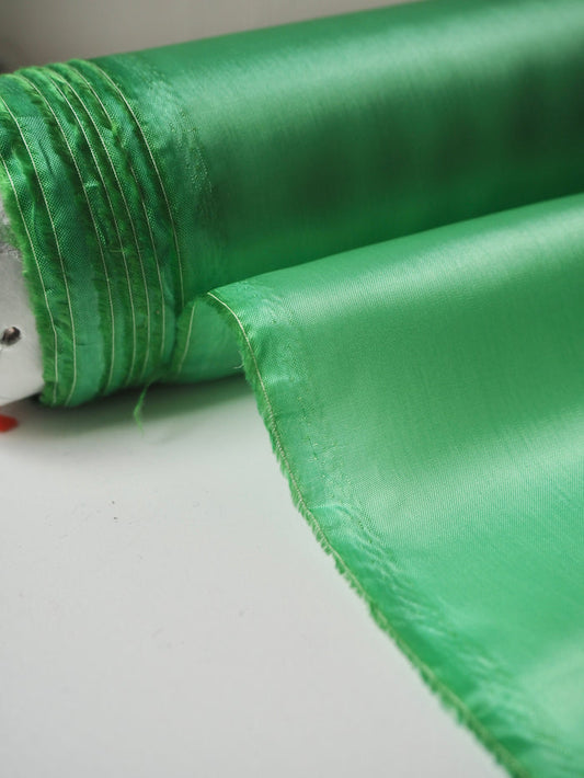 Bright Green Viscose Satin Lining