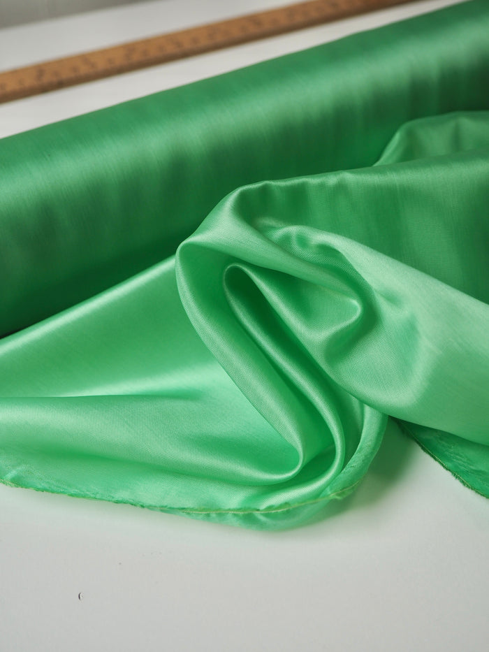 Bright Green Viscose Satin Lining