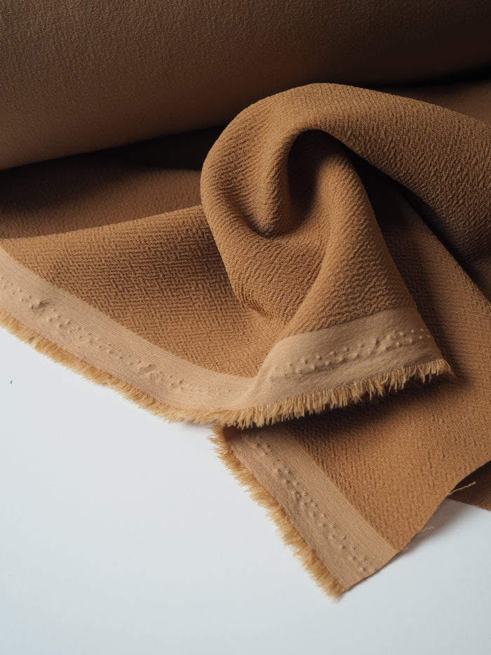 Butterscotch Crinkle Crepe Cloqué